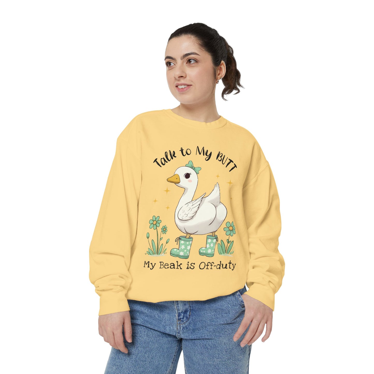 Funny Duck Sweatshirt, Cute Animal Apparel, Gift for Duck Lovers, Cozy Unisex Sweatshirt, Quirky Casual Wear
