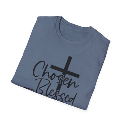 Faith-Inspired Unisex T-Shirt, Chosen Blessed Forgiven Redeemed Tee, Christian Apparel, Inspirational Gifts, Casual Wear, Spiritual Clothing