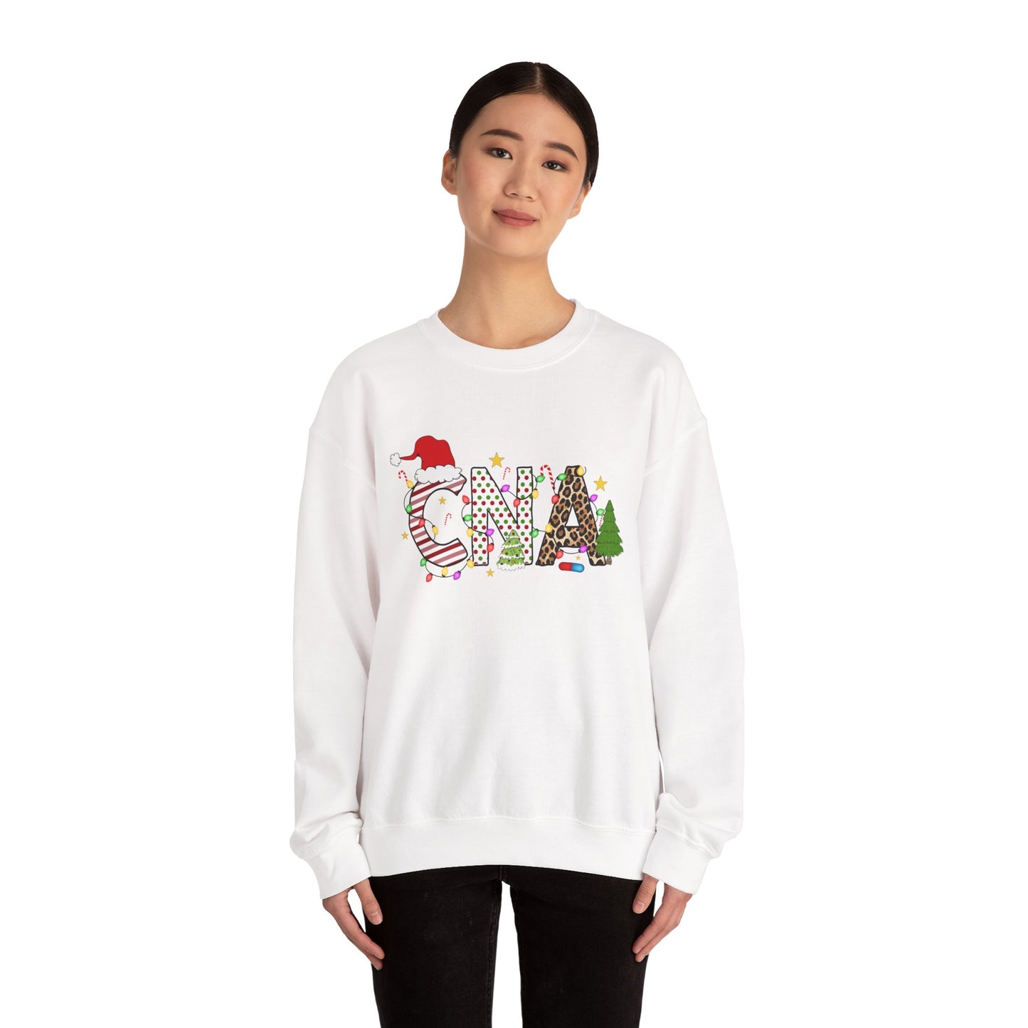 Christmas Festive CNA Crewneck Sweatshirt with Holiday Design