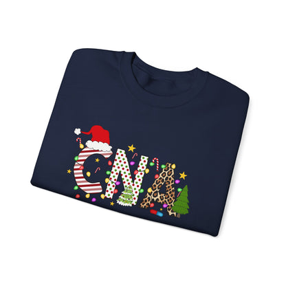 Christmas Festive CNA Crewneck Sweatshirt with Holiday Design