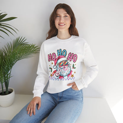 Festive Santa Sweatshirt - 'Ho Ho Ho' Design for Holiday Cheer