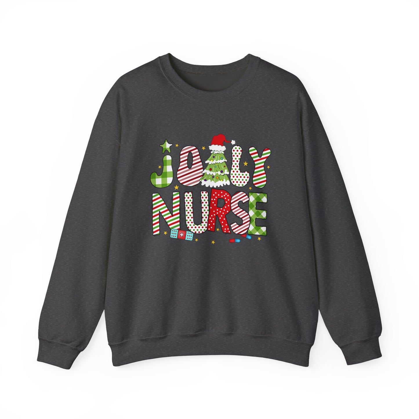 Joyful Nurse Crewneck Sweatshirt - Festive Holiday Apparel