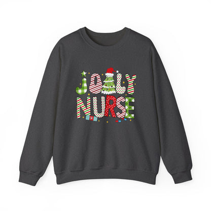 Joyful Nurse Crewneck Sweatshirt - Festive Holiday Apparel