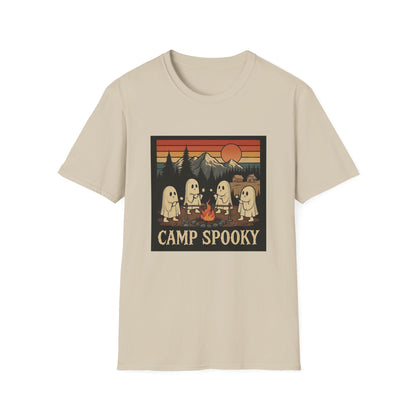 Camp Spooky Unisex T-Shirt | Halloween Vibes, Ghost Lovers Gift, Fall Apparel, Campfire Tee, Casual Wear