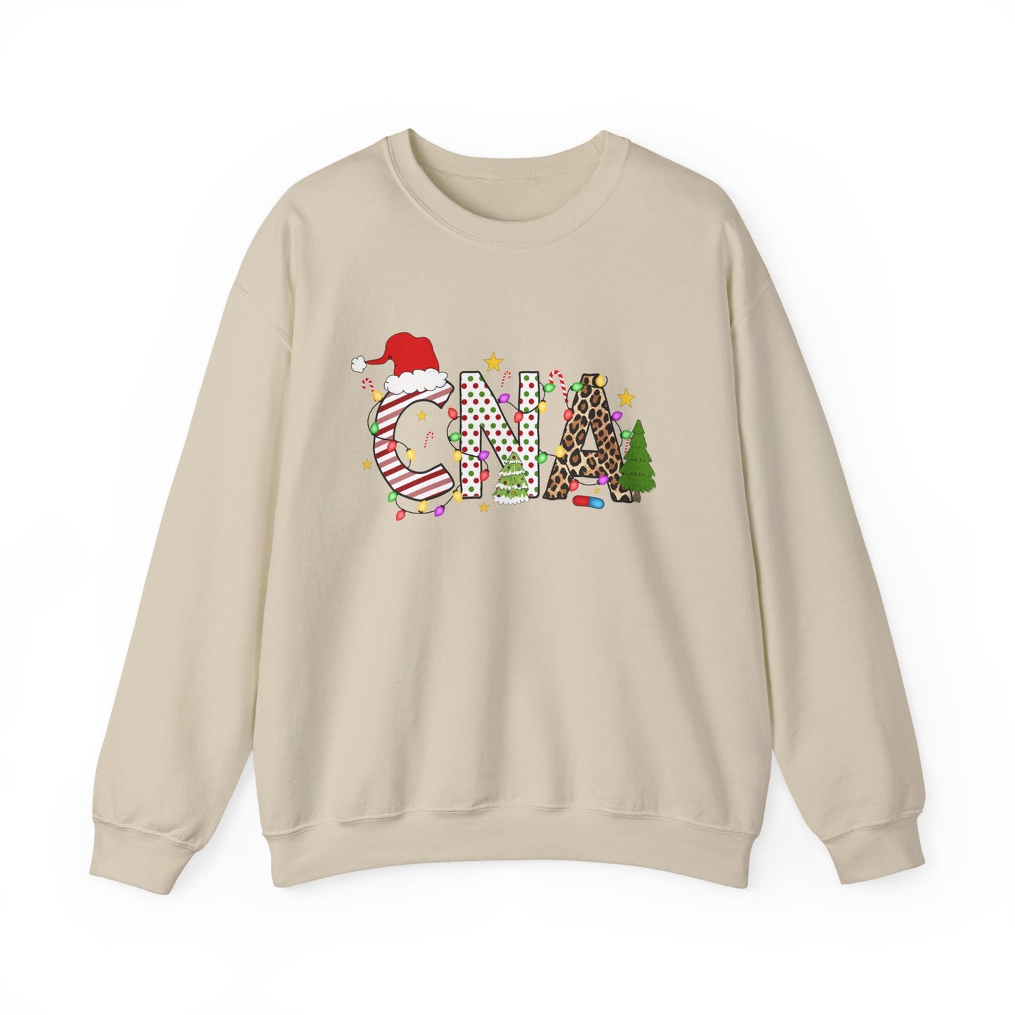Christmas Festive CNA Crewneck Sweatshirt with Holiday Design