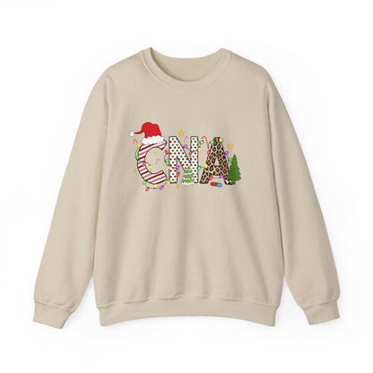 Christmas Festive CNA Crewneck Sweatshirt with Holiday Design