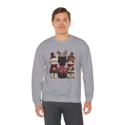 Festive Cat Crewneck Sweatshirt