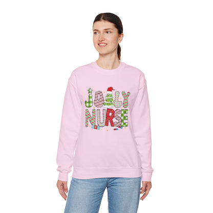 Joyful Nurse Crewneck Sweatshirt - Festive Holiday Apparel