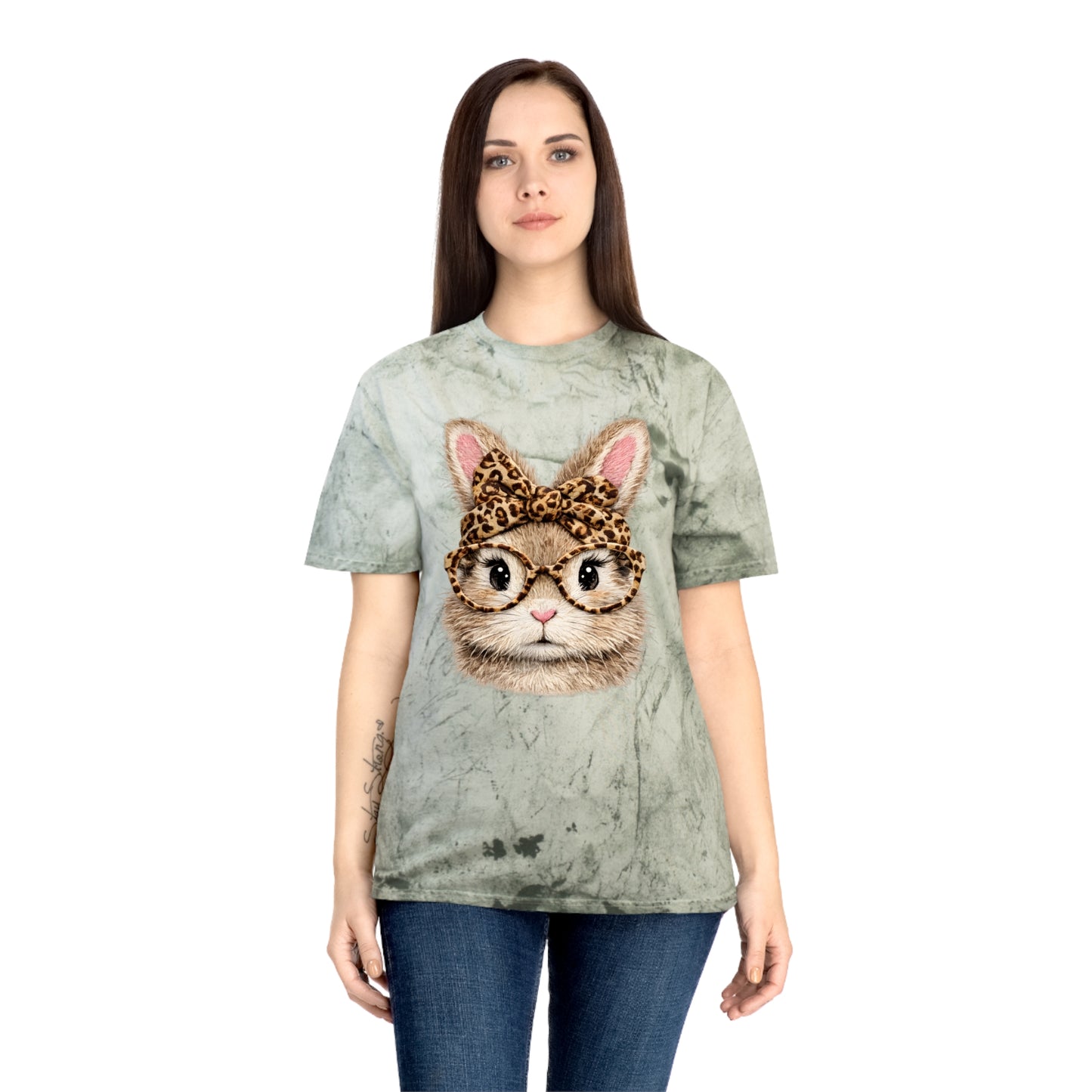 Leopard Bandana Cat T-Shirt — Cute Bunny Graphic Tee