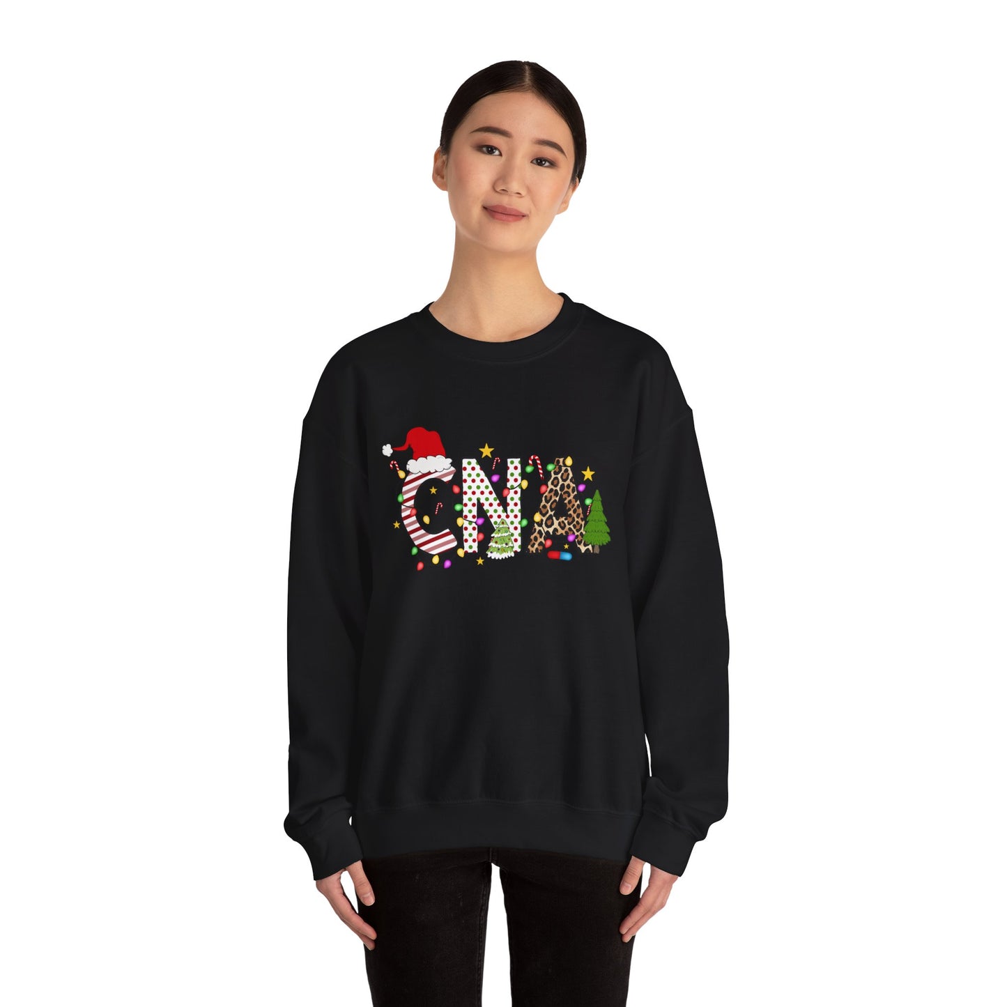 Christmas Festive CNA Crewneck Sweatshirt with Holiday Design