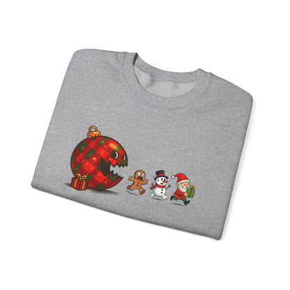 Festive Crewneck Sweatshirt with Holiday Characters