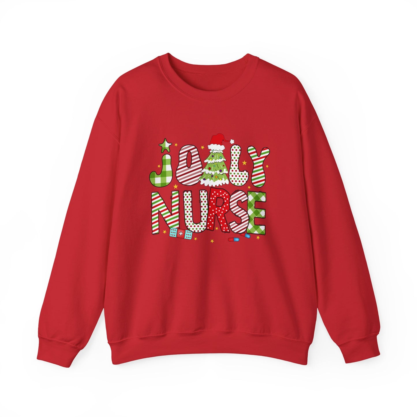 Joyful Nurse Crewneck Sweatshirt - Festive Holiday Apparel