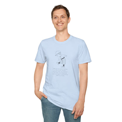 T-Shirt — Minimalist Child Sketch "Some of you would walk..." Inspirational Quote Tee