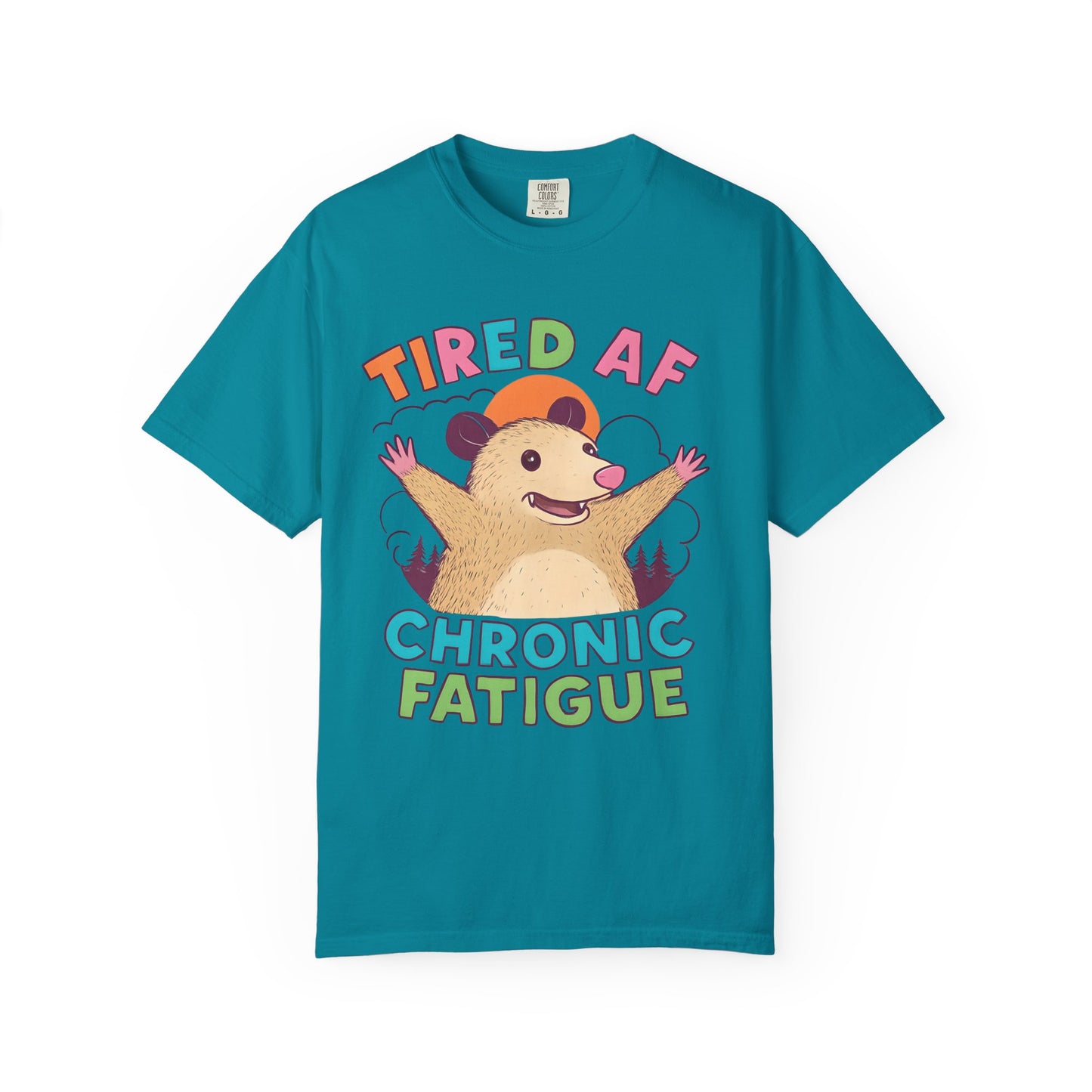 Chronic Fatigue T-Shirt, Funny Hedgehog Tee, Comfortable Casual Wear, Gift for Tired Friends, Humor Graphic Shirt