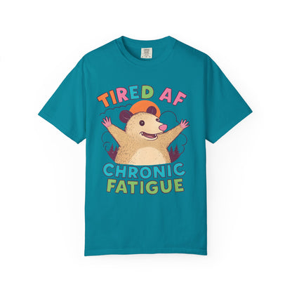 Chronic Fatigue T-Shirt, Funny Hedgehog Tee, Comfortable Casual Wear, Gift for Tired Friends, Humor Graphic Shirt