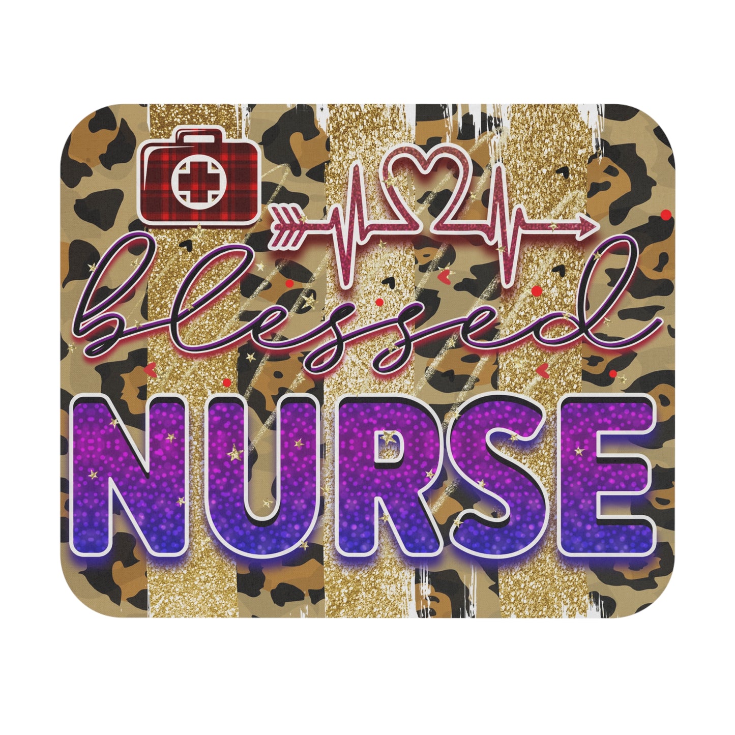 Blessed Nurse Mouse Pad, Cute Gifts for Nurses, Animal Print Desk Accessories, Nursing Graduation Gift, Nurse Appreciation Week