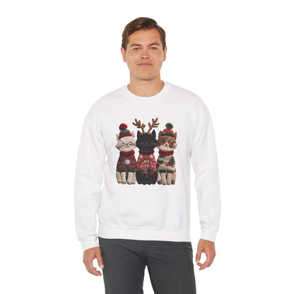 Festive Cat Crewneck Sweatshirt