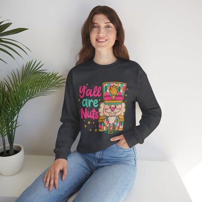 Holiday Nutcracker Crewneck Sweatshirt - Y'all Are Nuts
