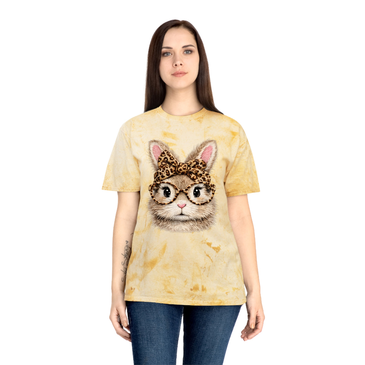 Leopard Bandana Cat T-Shirt — Cute Bunny Graphic Tee