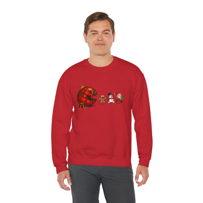 Festive Crewneck Sweatshirt with Holiday Characters