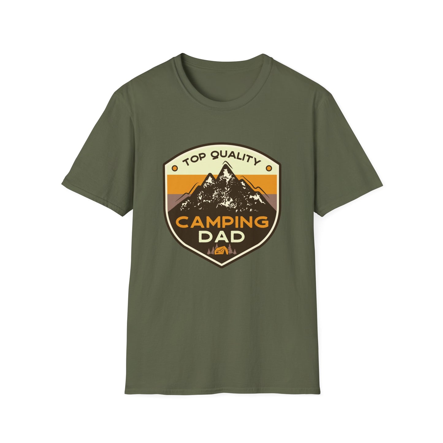 Camping Dad Unisex Softstyle T-Shirt | Perfect Gift for Dads, Outdoor Adventurers, Father's Day, Camping Trips, Family Gatherings