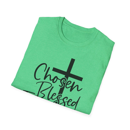 Faith-Inspired Unisex T-Shirt, Chosen Blessed Forgiven Redeemed Tee, Christian Apparel, Inspirational Gifts, Casual Wear, Spiritual Clothing