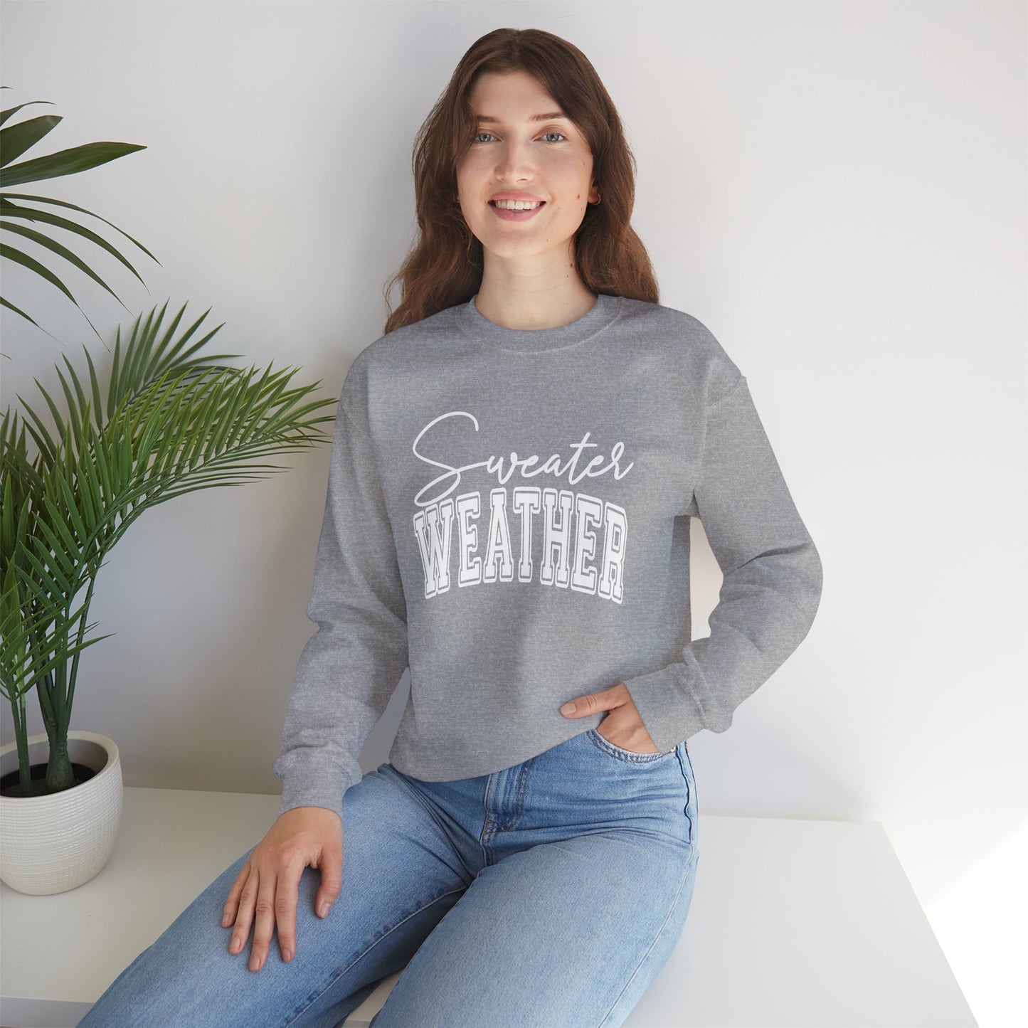 Unisex Heavy Blend™ Crewneck Sweater Weather Sweatshirt