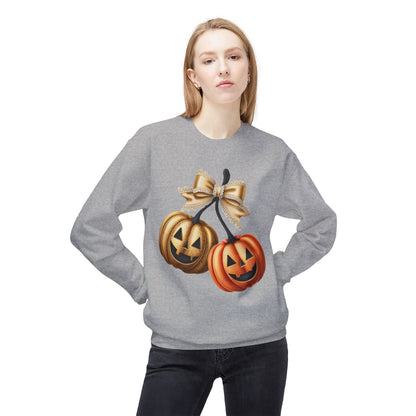 Pumpkin Halloween Crewneck Sweatshirt, Autumn Style, Fall Fashion, Cozy Fleece, Unisex Sweatshirt, Halloween Gift