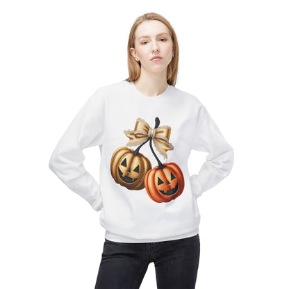Pumpkin Halloween Crewneck Sweatshirt, Autumn Style, Fall Fashion, Cozy Fleece, Unisex Sweatshirt, Halloween Gift