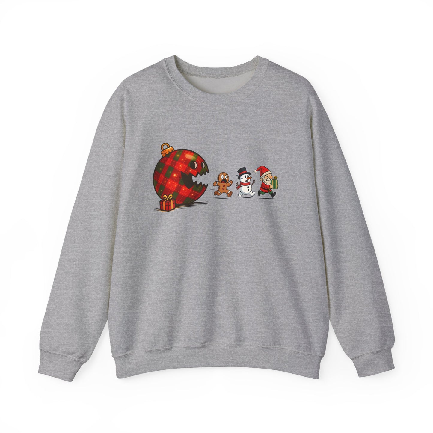 Festive Crewneck Sweatshirt with Holiday Characters