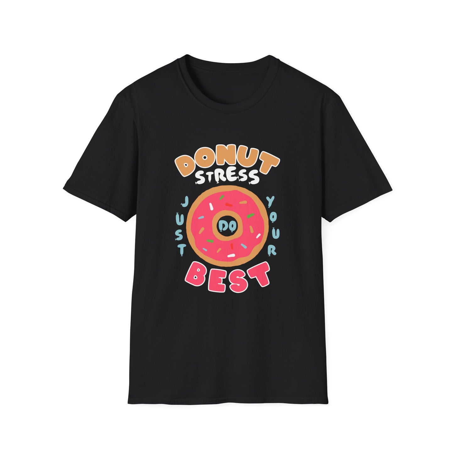 Donut Stress Unisex Softstyle T-Shirt, Funny Gift Shirt, Cute Graphic Tee, Relaxation Top, Perfect for Birthdays, Casual Wear