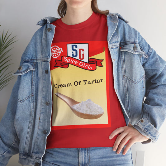 Cream of Tartar Unisex Heavy Cotton Tee, Funny Spice Tee, Kitchen Humor Shirt, Gift for Bakers, Baking Apparel