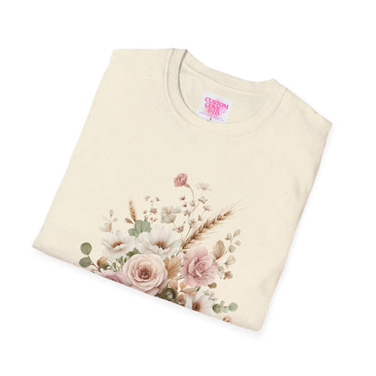 Floral Pumpkin T-Shirt, Unisex Fall Tee, Autumn Decor, Cozy Style, Gift for Her, Thanksgiving Shirt