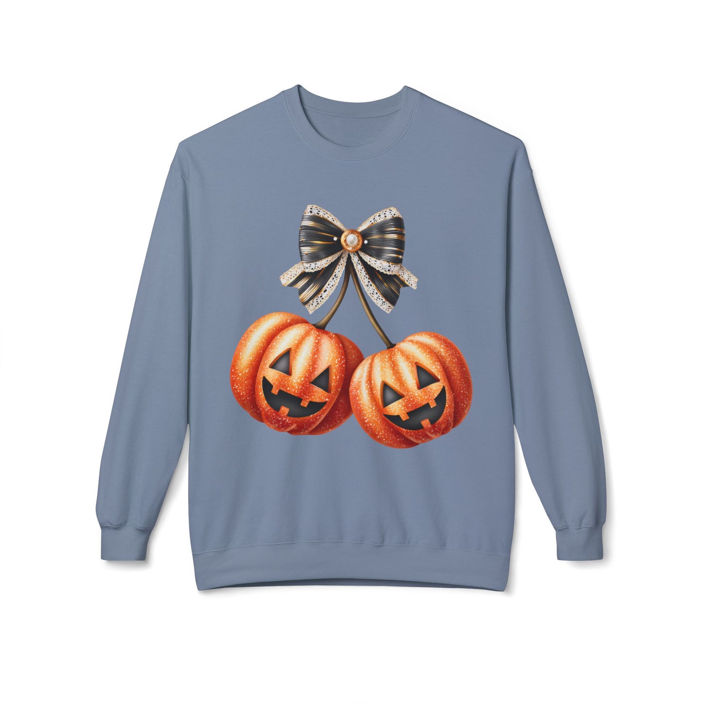 Halloween Pumpkin Graphic Crewneck Sweatshirt, Fall Sweatshirt, Unisex Fleece, Cozy Sweater, Halloween Apparel, Autumn Fashion