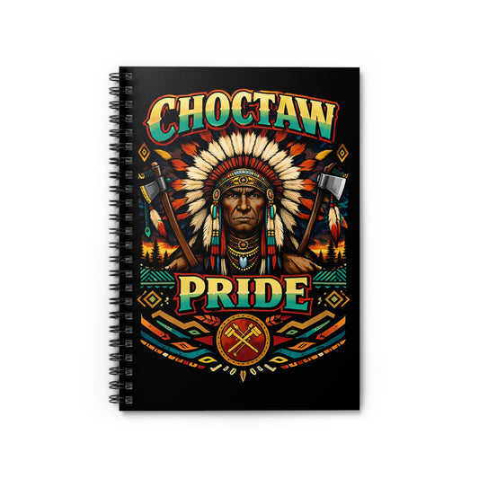 Choctaw Pride Spiral Notebook — Native American Heritage Ruled Journal